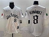 Men's Los Angeles Dodgers #8 Enrique Hernandez White Mexico 2025 LA Gothic Style With Fernando Patch Vapor Premier Limited Stitched Jersey,baseball caps,new era cap wholesale,wholesale hats